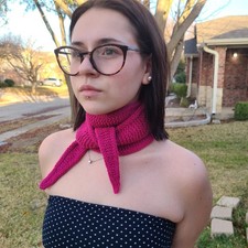 Sophie Scarf Classic Design Small Double Wrap Handmade Knitted Acrylic Magenta