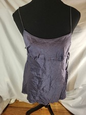 Victorias Secret Vintage Y2K Fairy Dainty Purple 100 Silk Slip Dress Lingerie M
