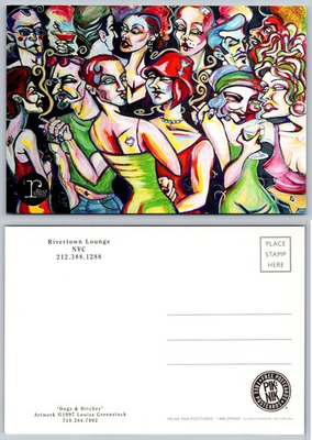 #ad #ad Continental Rivertown Lounge NYC Art Postcard $4.85