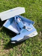 Men's Nike Air Jordan 4 Retro "University Blue" Mid-Top Basketball Shoes