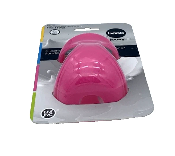 Joovy Boob силиконовый рукав розовый подходит 5 унций Joovy стеклянные бутылки новый в коробке - Изображение 3 из 4