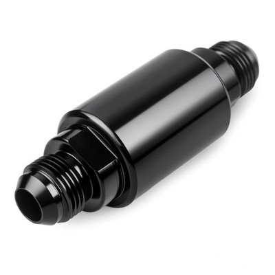 8AN Fuel Filters 178 Micron Removable Black Anodized Aluminum
