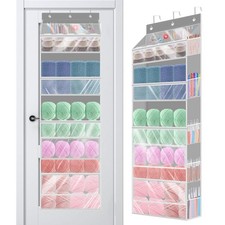 Newest Hanging Yarn Storage Organizer with 2 Zippered Closure Compartments La...