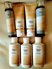 BATH  BODY WORKS VANILLA SUEDE Shower Gel, Body Cream and Body Mist-7 Items 