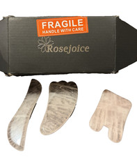 Rosejoice Quartz Crystal Massager Kit Face Eye Forehead Nose GuaSha Set