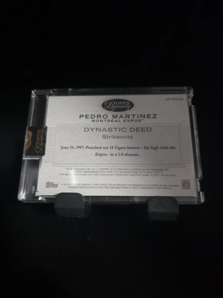 Pedro Martinez Signed Autograph Topps Dynasty 4/5 #45 Red Sox Expos HOF 2016 - Image 2 of 3
