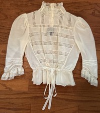 Marc Jacobs The Victorian Blouse Sz 0 White L...