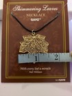 Ganz Shimmering Leaves Necklace Gold-plated Intricate Maple Leaf Pendant 18" Vtg — photo 4