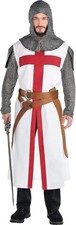 Crusader Knight Medieval Warrior Guard Fancy Dress Up Halloween Adult Costume