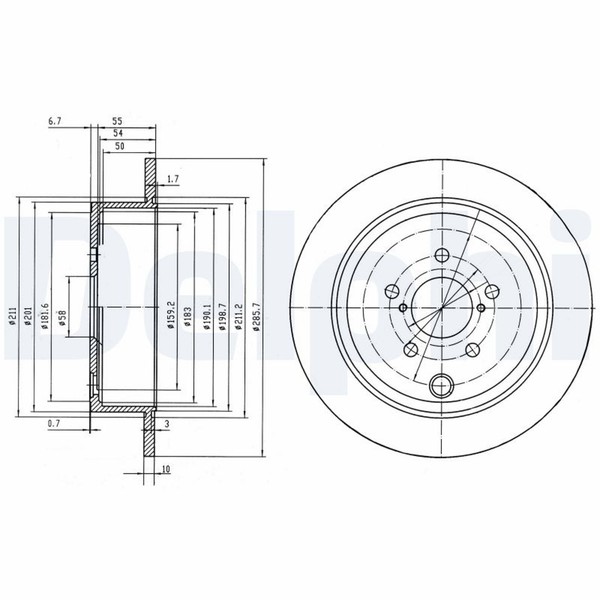 2X Delphi Bremsscheibe BG4158 FüR GR BR G3 Legacy GH Impreza BRZ Forester BM GT-image