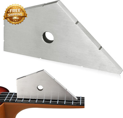 Fret Kisser Fret Leveling Tool Stainless Steel Luthier Tool for Guitar and Bass