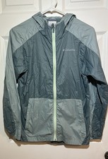 Columbia Youth Lightweight Hooded Water Resistant Windbreaker Sz L 14/16