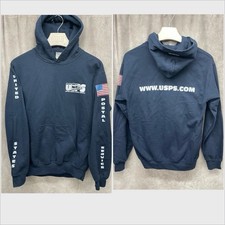 VINTAGE USPS STAFF UNIFORM HOODIE NAVY POSTAL SERVICE RARE SMALL