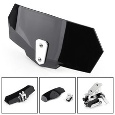 Adjustable Clip On Motorcycle Windshield Extension Wind Screen Spoiler Deflector