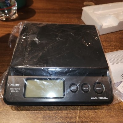 NEW in Box AWS-Postal PS-25KG Digital Scale, Up to 55lbs.  Battery or Electric