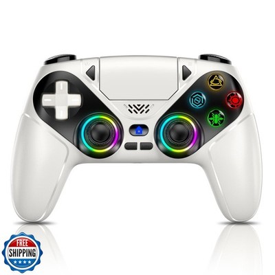 Gamrombo LED Wireless Controller for PS5, Compatible with PS5 Pro/Slim/PC, Du