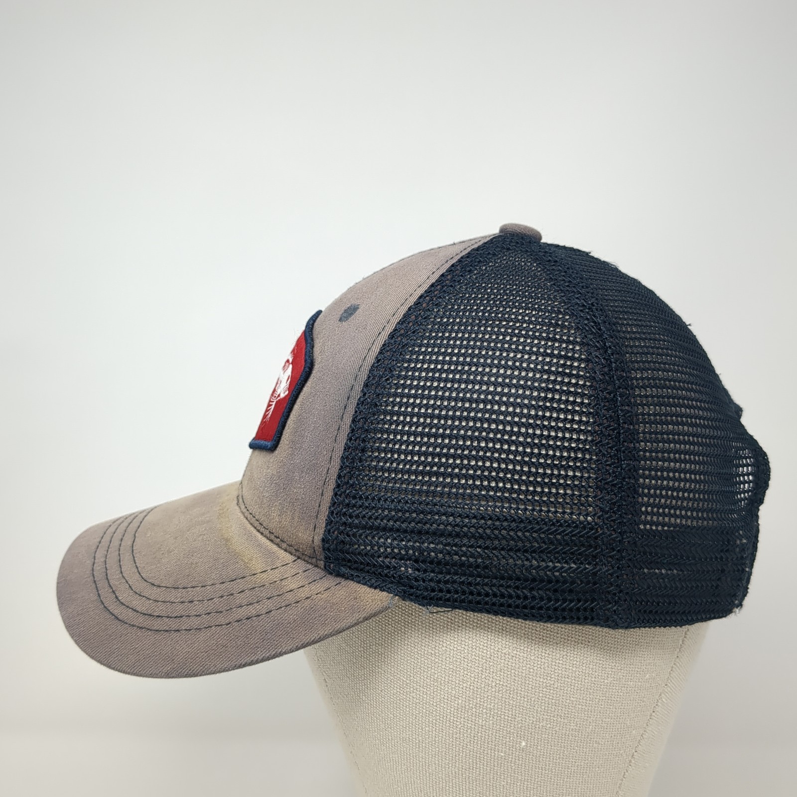 F3T Fish Patch Strapback Trucker Hat Multicolor O… - image 3