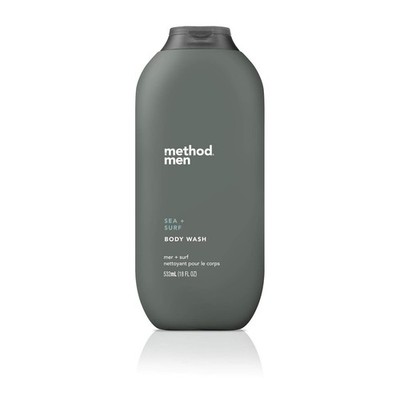Method Men Body Wash, Sea + Surf, Paraben and 18 Fl Oz (Pack of 1), White