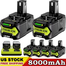 8.0Ah 18Volt For RYOBI 18V For One Plus High Capacity Lithium Ion Battery P108