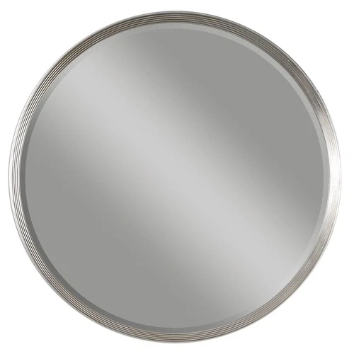 Uttermost 14547 Silver Serenza Circular Mirror Designed By Jim Parsons - Picture 1 of 3