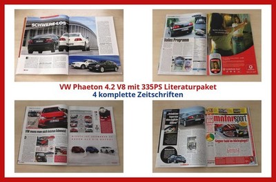 VW Phaeton 4.2 V8 mit 335PS Literaturpaket - 4 komplette Zeitschriften