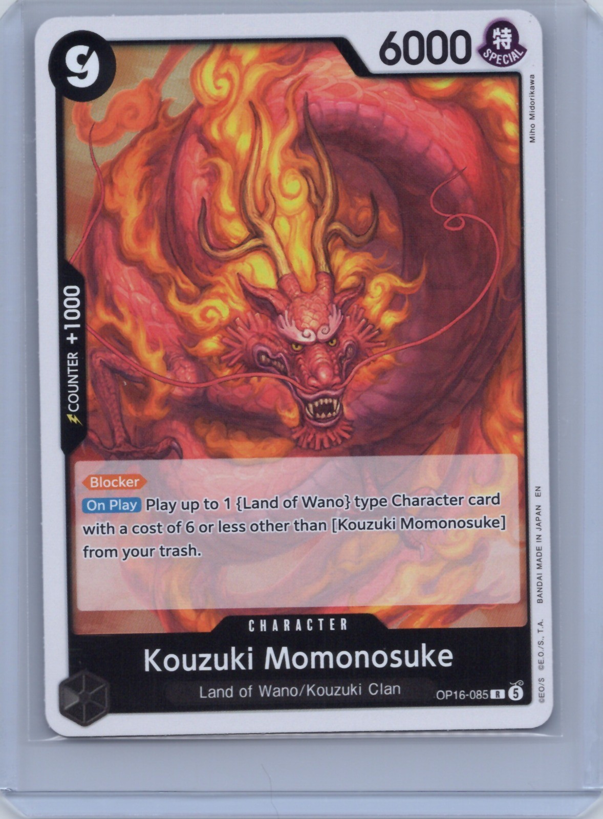 Kouzuki Momonosuke (085) Foil R The Time of Battle OP16-085 NM