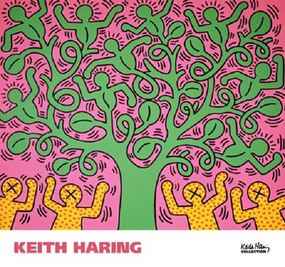 KH01 by Keith Haring Art Print Figure Dancing Tree 2014 Pop Poster