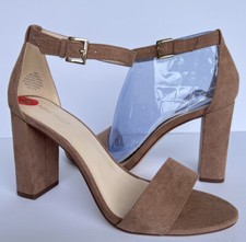 Nine West Size 10 M Heels Women's Abrah Brown Sandals Ankle Strap Pumps Shoes