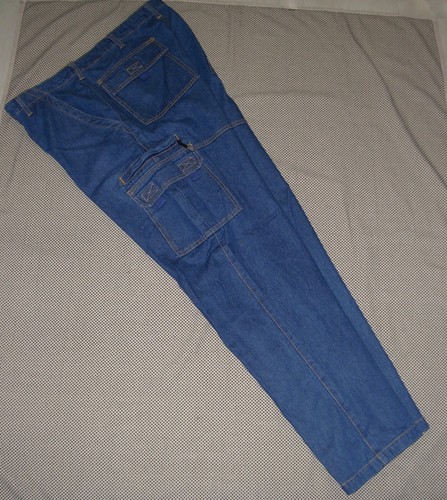 Pantalones de mezclilla para hombre Scandia Woods XL 38x34 holgados cargo azules - Imagen 6 de 9