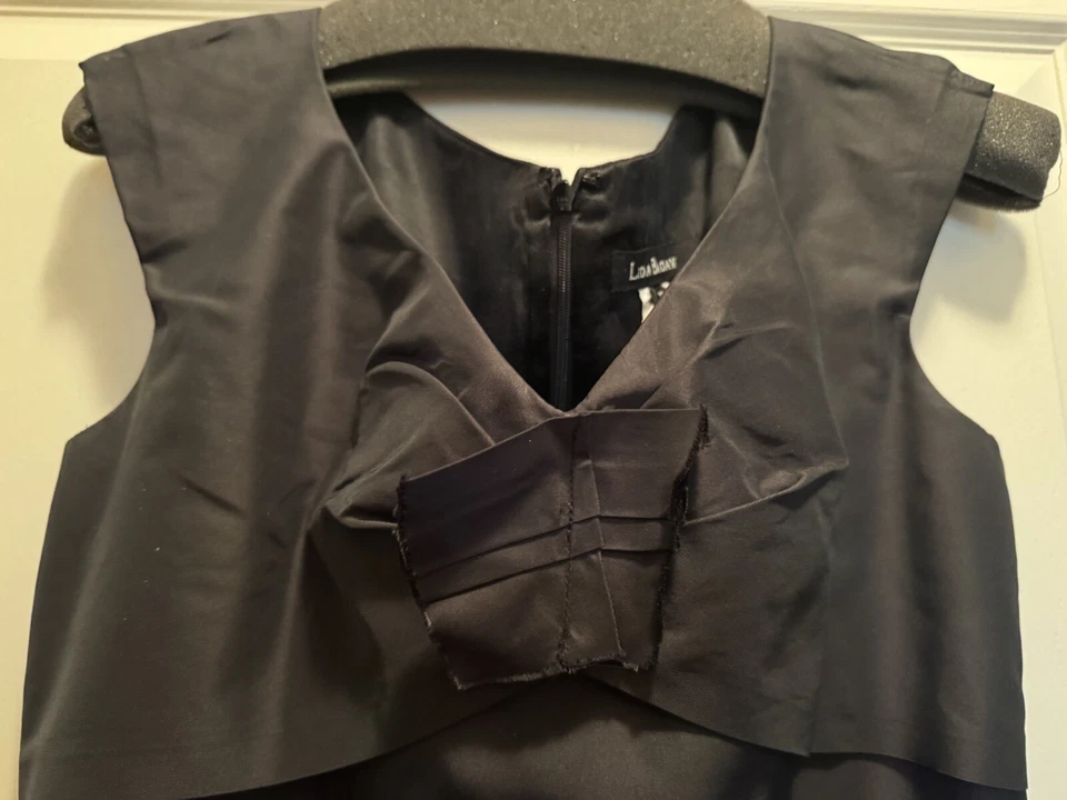 Lida Baday Sleeveless Cocktail Shift Dress - size 10 Silk and Wool - Image 4 of 4