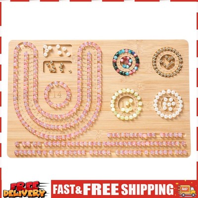 Wooden Bead Board Jewelry Making Board Deep Grooves for Beginners (43.7x28.5cm) 