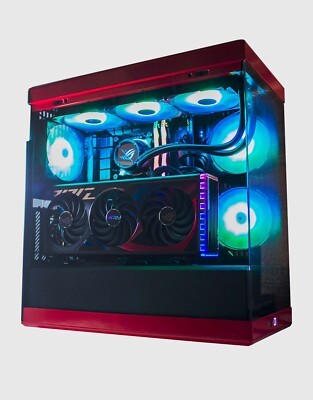 Hyte Y40 Red Gaming PC 14 i7 i9 32/64GB ASUS ROG STRIX 4070Ti 4090 1000W