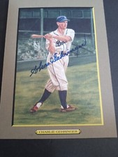Charlie Gehringer Perez Steele Great Moments Postcard - Signed
