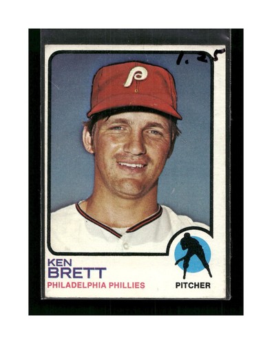 Ken Brett Philadelphia Phillies 1973 Topps Baseball Card #444