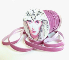 3 Yards 3/8" Velvet Ribbon MAUVE Quality / Finished Edges / NEW