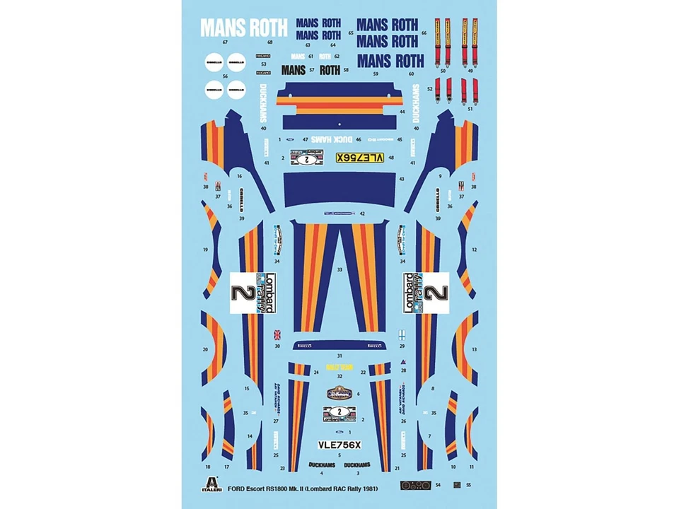 Kit Modelo Skill 2 Ford Escort RS 1800 Mk.II #2 Lombard RAC Rally (1981) 1/24 Sca Foto 4 de 4