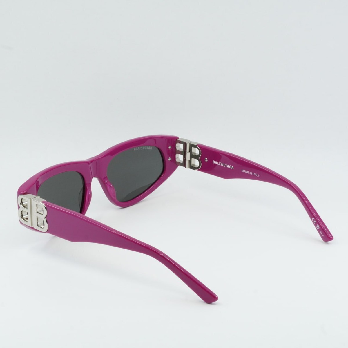 BALENCIAGA BB0095S 017 Fuchsia/Grey 53-19-135 Sunglasses New