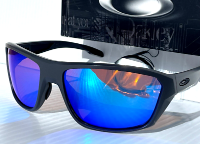 NEW Oakley SPLIT SHOT Matte Carbon POLARIZED Galaxy Blue Lens