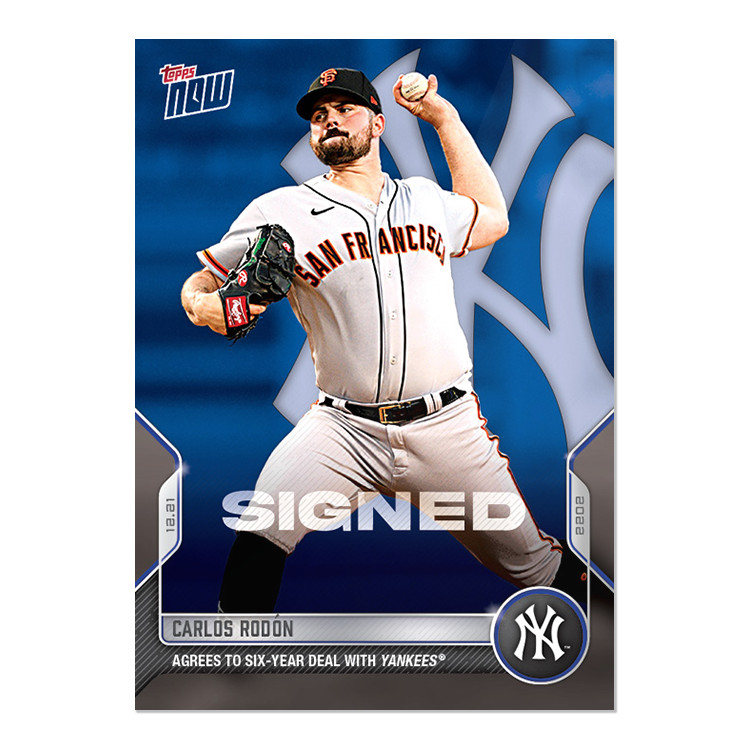 2022 Topps NOW # OS-53 Carlos Rodon Signed with NYY - Free Shipping Always!