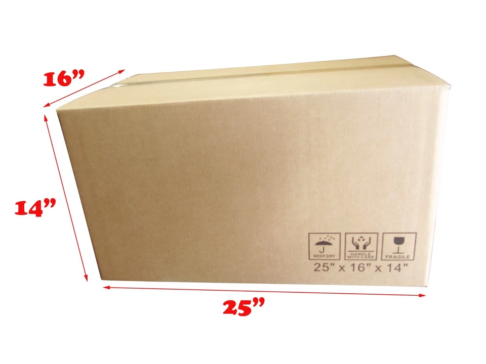 25"x16"x14" Moving Boxes With Handles Strengthens Thickened Cardboard (3-50pcs) - Image 2 of 4