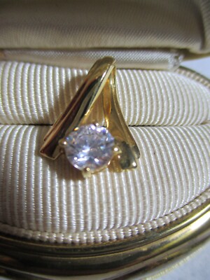 Seta Yellow Gold Plated Brilliant Cut Crystal Pendant