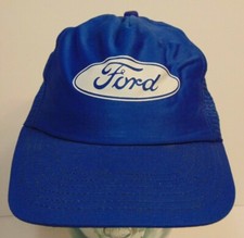Old Vintage 1980s Ford Trucks Cars Car Blue SNAPBACK TRUCKER HAT CAP MADE IN USA