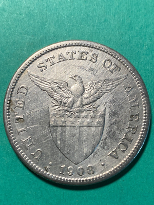 US PHILIPPINES ONE PESO 1908-S #778 | eBay