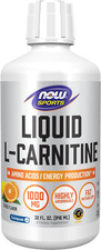 NOW Foods Sports Liquid L-Carnitine, Citrus, 1,000 Mg, 32 Fl Oz 946 Ml 
