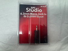 RPS Studio 6.3mm Mono Jack To Fit 3.5mm Input Made In China New In Package