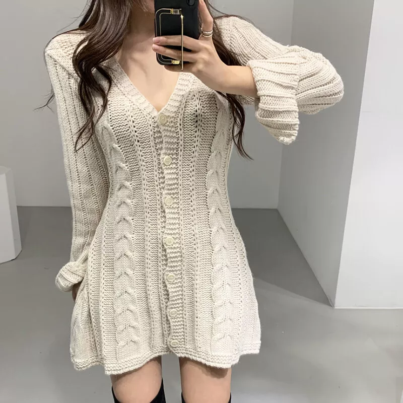 Low cut sales sweater dress