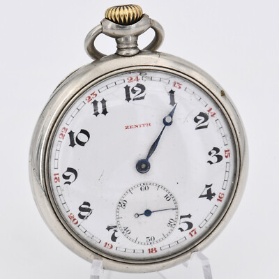 48,7 mm ø - Antike Zenith Grand Prix Paris 1900 Taschenuhr Metal Blanc