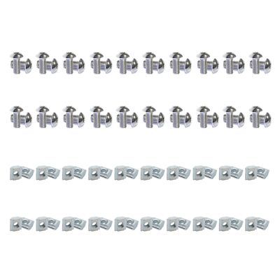 1010 Series Aluminum Extrusion Profiles Fastener T-Solt Nuts and Bolts 40pcs ...