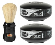 Omega 10049 Professional Quality Shaving Brush 2 x Wilkinson Shave Soap Bowls