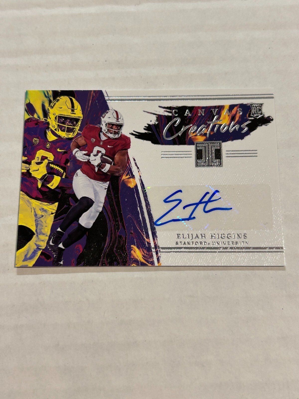Elijah Higgins Panini Chronicles Draft Picks Impeccable Canvas Creations Autographs #CCEHI Base